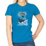 The Water King - Pop Impressionism - Womens T-Shirts RIPT Apparel Small / Sapphire