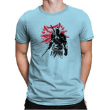 The Witcher Sumi-E - Sumi Ink Wars - Mens Premium T-Shirts RIPT Apparel Small / Light Blue