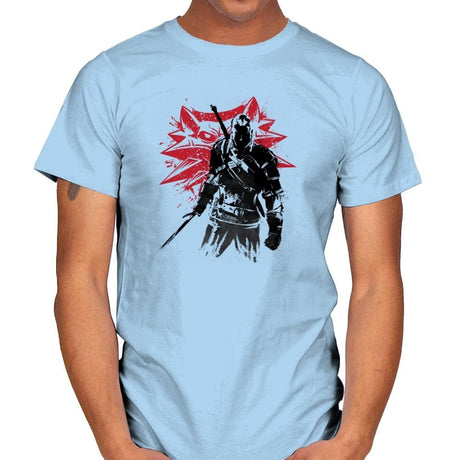 The Witcher Sumi-E - Sumi Ink Wars - Mens T-Shirts RIPT Apparel Small / Light Blue