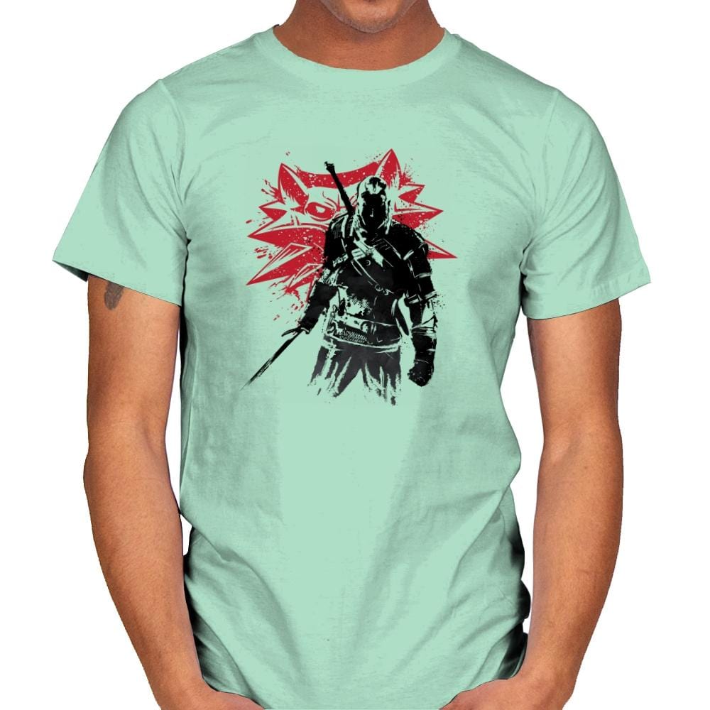 The Witcher Sumi-E - Sumi Ink Wars - Mens T-Shirts RIPT Apparel Small / Mint Green
