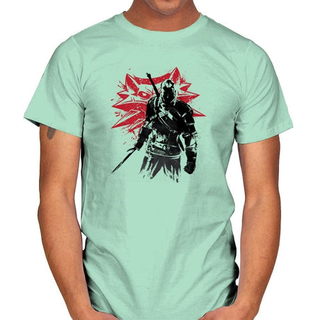 The Witcher Sumi-E - Sumi Ink Wars - Mens T-Shirts RIPT Apparel Small / Mint Green