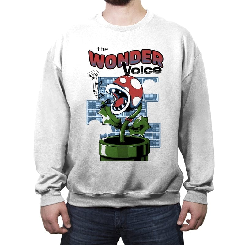 The Wonder Voice Carnivorous Flower - Crew Neck Sweatshirt Crew Neck Sweatshirt RIPT Apparel Small / White