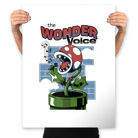 The Wonder Voice Carnivorous Flower - Prints Posters RIPT Apparel 18x24 / White