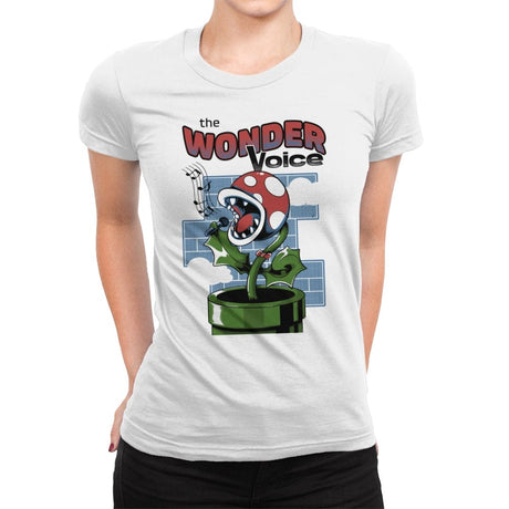 The Wonder Voice Carnivorous Flower - Womens Premium T-Shirts RIPT Apparel Small / White