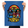 The X-Puppet Show - Prints Posters RIPT Apparel 18x24 / Royal