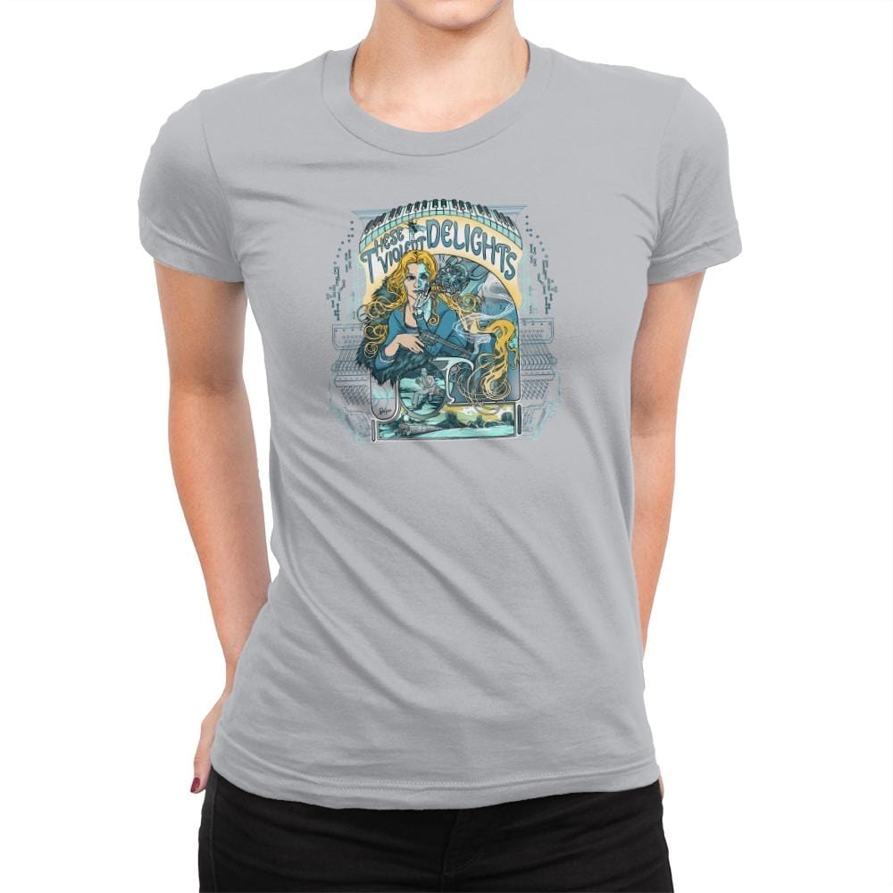 These Violent Delights Exclusive - Womens Premium T-Shirts RIPT Apparel Small / Heather Grey