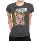 They Say He Shot First - Womens Premium T-Shirts RIPT Apparel Small / Heavy Metal
