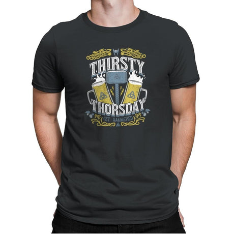 Thirsty Thorsday Exclusive - Mens Premium T-Shirts RIPT Apparel Small / Heavy Metal