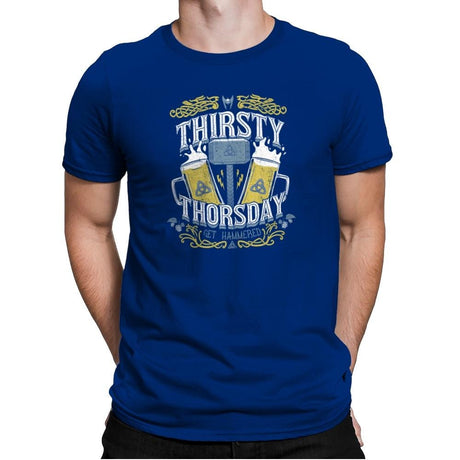 Thirsty Thorsday Exclusive - Mens Premium T-Shirts RIPT Apparel Small / Royal