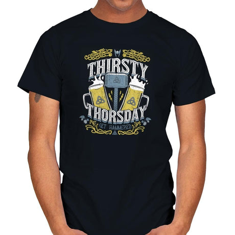 Thirsty Thorsday Exclusive - Mens T-Shirts RIPT Apparel Small / Black