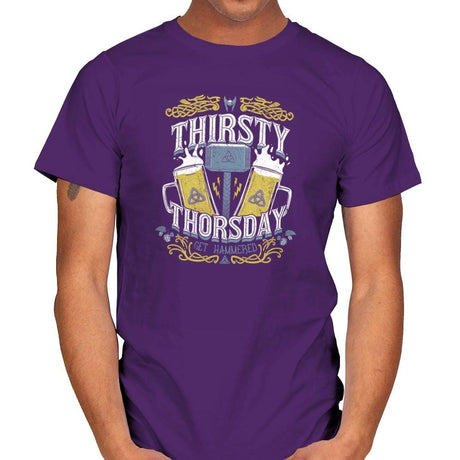 Thirsty Thorsday Exclusive - Mens T-Shirts RIPT Apparel Small / Purple