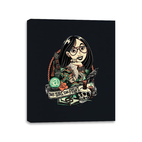 This Girl Can Fight - Canvas Wraps Canvas Wraps RIPT Apparel 11x14 / Black