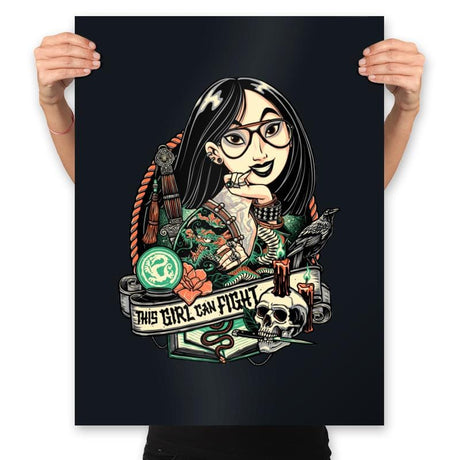 This Girl Can Fight - Prints Posters RIPT Apparel 18x24 / Black