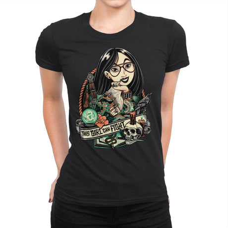 This Girl Can Fight - Womens Premium T-Shirts RIPT Apparel Small / Black