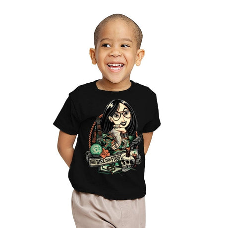 This Girl Can Fight - Youth T-Shirts RIPT Apparel X-small / Black