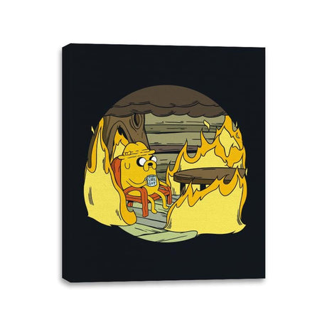 This is Fine - Canvas Wraps Canvas Wraps RIPT Apparel 11x14 / Black