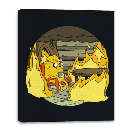 This is Fine - Canvas Wraps Canvas Wraps RIPT Apparel 16x20 / Black