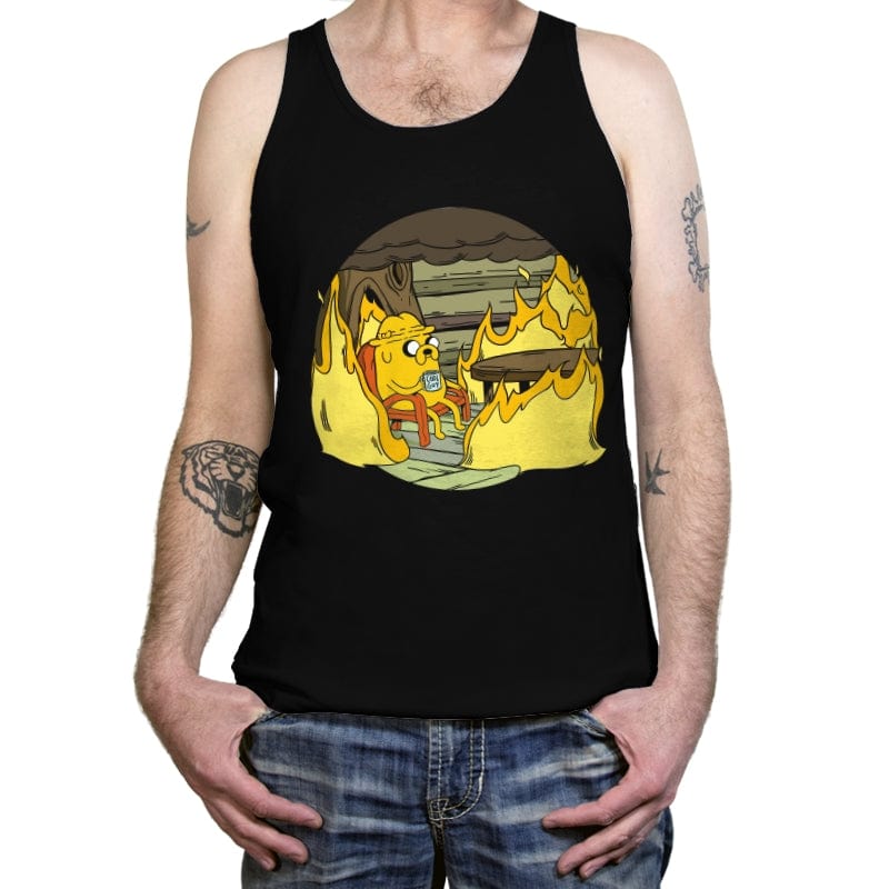 This is Fine - Tanktop Tanktop RIPT Apparel X-Small / Black