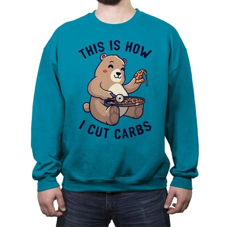 This Is How I Cut My Carbs - Crew Neck Sweatshirt Crew Neck Sweatshirt RIPT Apparel Small / Antique Sapphire