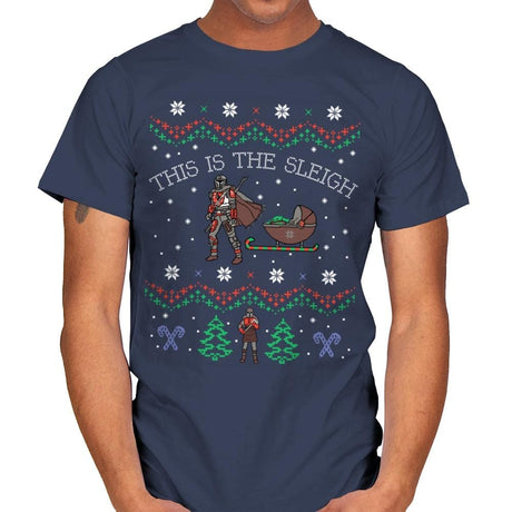This Is The Sleigh - Mens T-Shirts RIPT Apparel Small / Navy