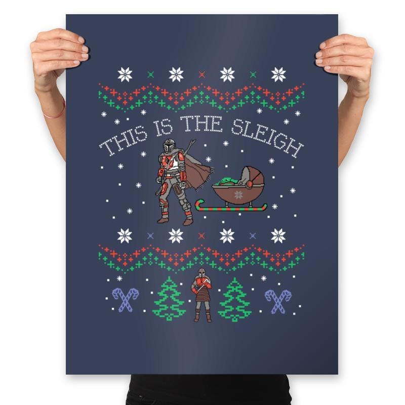 This Is The Sleigh - Prints Posters RIPT Apparel 18x24 / Navy