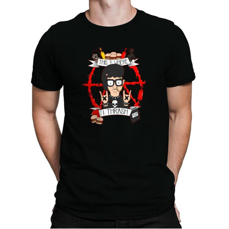 This Is Where I Thrash Exclusive - Mens Premium T-Shirts RIPT Apparel Small / Black