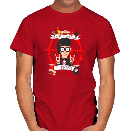 This Is Where I Thrash Exclusive - Mens T-Shirts RIPT Apparel Small / Red