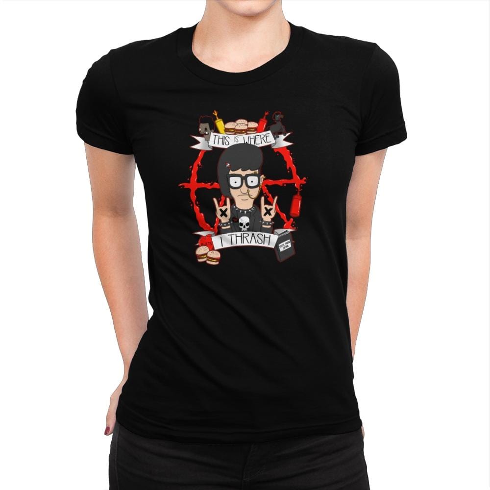 This Is Where I Thrash Exclusive - Womens Premium T-Shirts RIPT Apparel Small / Indigo