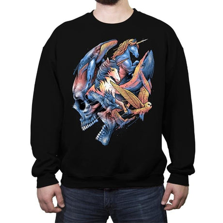 Thoughts Escaping - Crew Neck Sweatshirt Crew Neck Sweatshirt RIPT Apparel Small / Black
