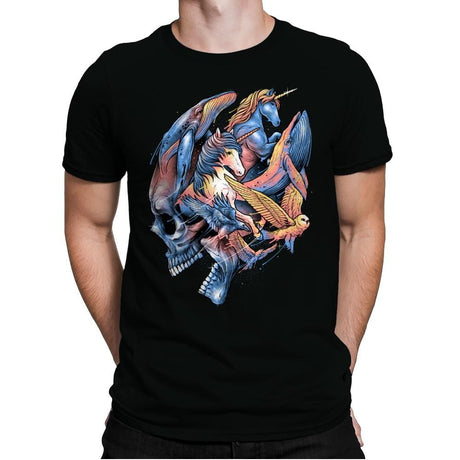 Thoughts Escaping - Mens Premium T-Shirts RIPT Apparel Small / Black