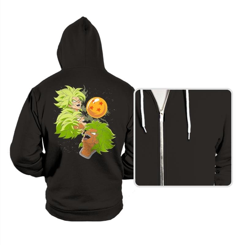 Three Broly Moon - Hoodies Hoodies RIPT Apparel Small / Black