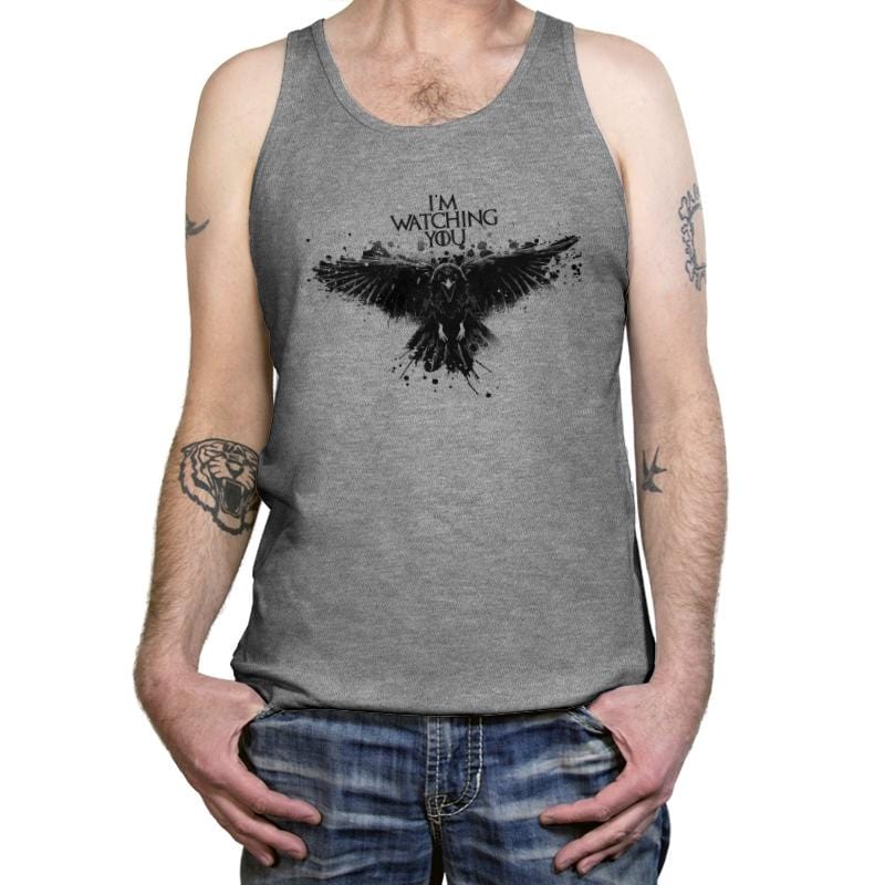 Three eyed raven - Tanktop Tanktop RIPT Apparel X-Small / Athletic Heather