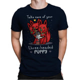 Three-Headed Puppy - Mens Premium T-Shirts RIPT Apparel Small / Midnight Navy