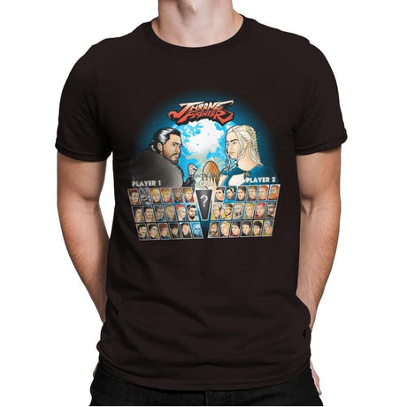 Throne Fighter IV - Mens Premium T-Shirts RIPT Apparel Small / Dark Chocolate