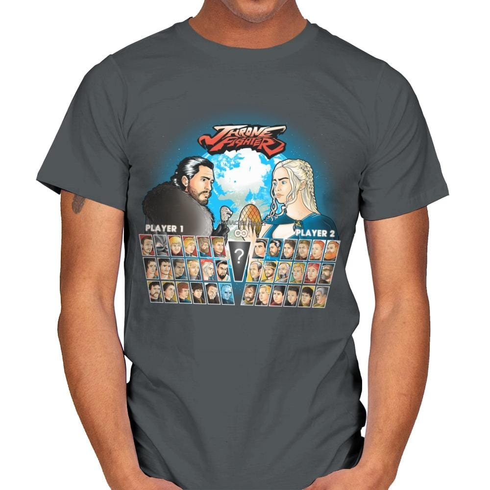 Throne Fighter IV - Mens T-Shirts RIPT Apparel Small / Charcoal