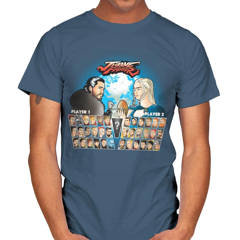 Throne Fighter IV - Mens T-Shirts RIPT Apparel Small / Indigo Blue
