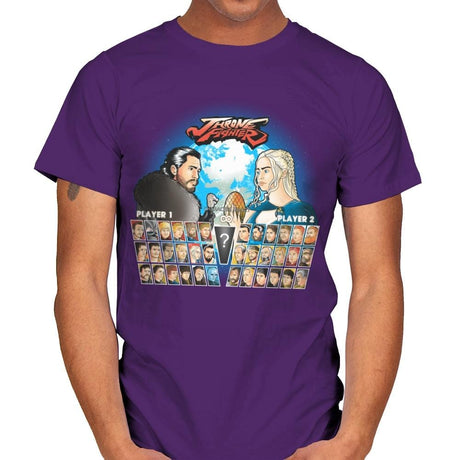 Throne Fighter IV - Mens T-Shirts RIPT Apparel Small / Purple