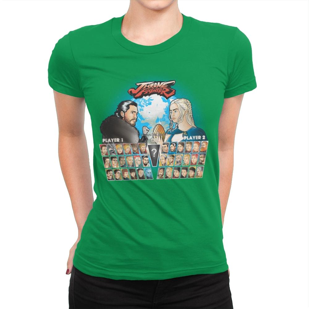 Throne Fighter IV - Womens Premium T-Shirts RIPT Apparel Small / Kelly Green