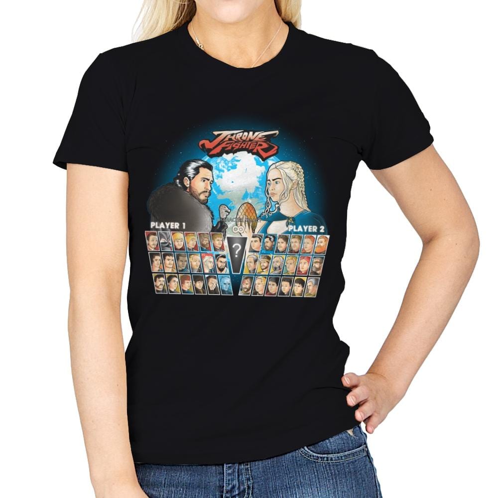 Throne Fighter IV - Womens T-Shirts RIPT Apparel Small / Black