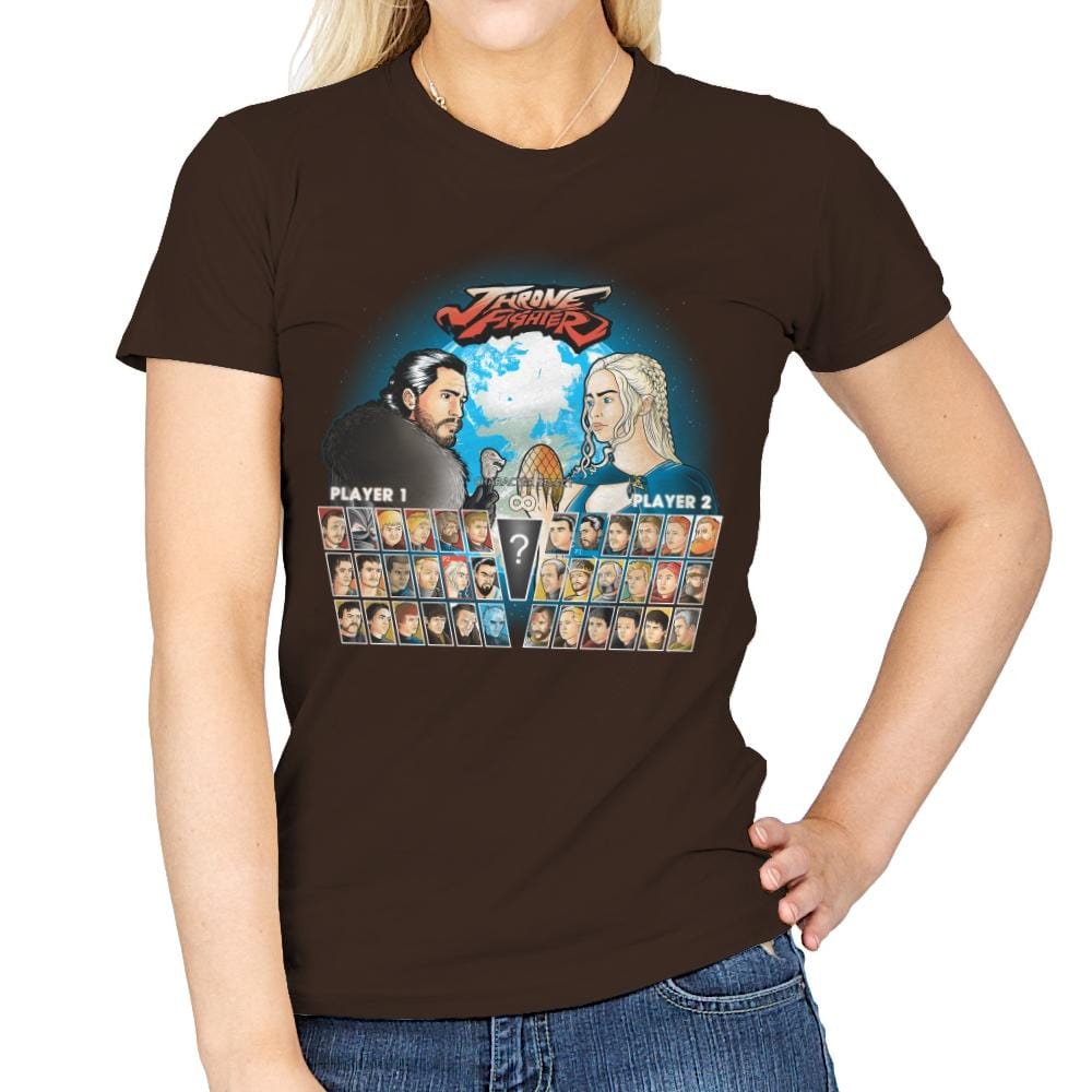 Throne Fighter IV - Womens T-Shirts RIPT Apparel Small / Dark Chocolate