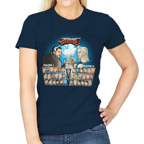 Throne Fighter IV - Womens T-Shirts RIPT Apparel Small / Navy