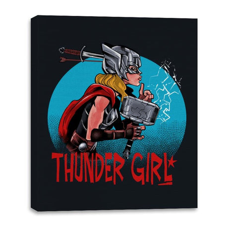 Thunder Girl - Canvas Wraps Canvas Wraps RIPT Apparel 16x20 / Black