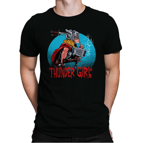 Thunder Girl - Mens Premium T-Shirts RIPT Apparel Small / Black