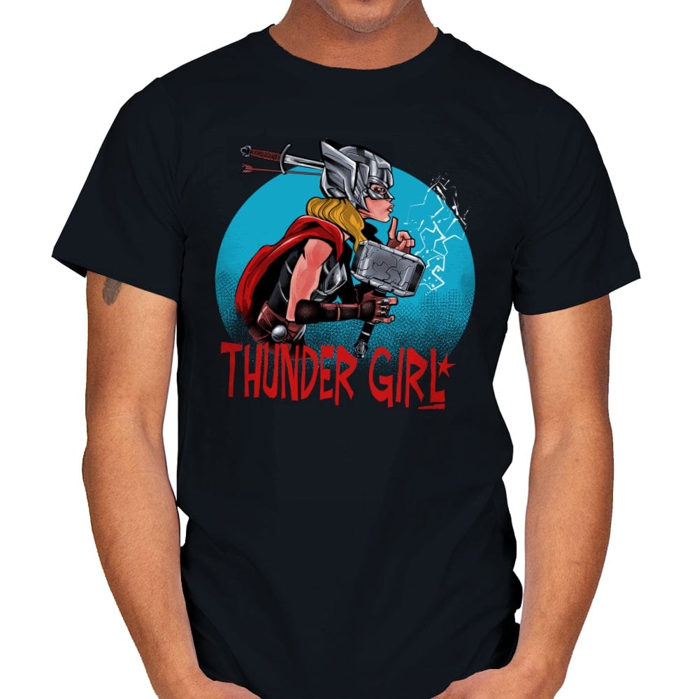 Thunder Girl - Mens T-Shirts RIPT Apparel Small / Black