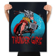 Thunder Girl - Prints Posters RIPT Apparel 18x24 / Black