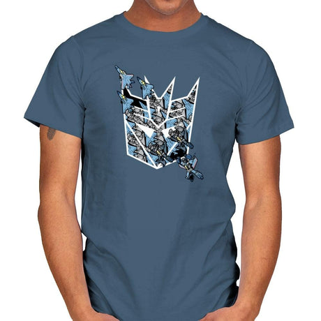 Thunder Tessellation - 80s Blaarg - Mens T-Shirts RIPT Apparel Small / Indigo Blue