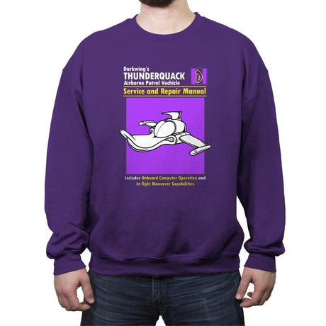 ThunderQuack Manual - Crew Neck Sweatshirt Crew Neck Sweatshirt RIPT Apparel Small / Purple