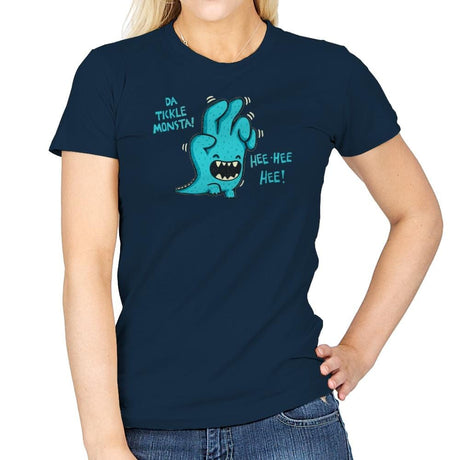 Tickle Monster - Womens T-Shirts RIPT Apparel Small / Navy