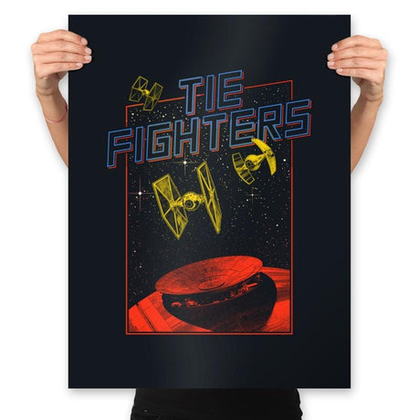 Tie Fighters - Prints Posters RIPT Apparel 18x24 / Black