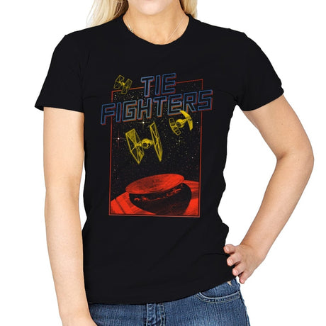 Tie Fighters - Womens T-Shirts RIPT Apparel Small / Black